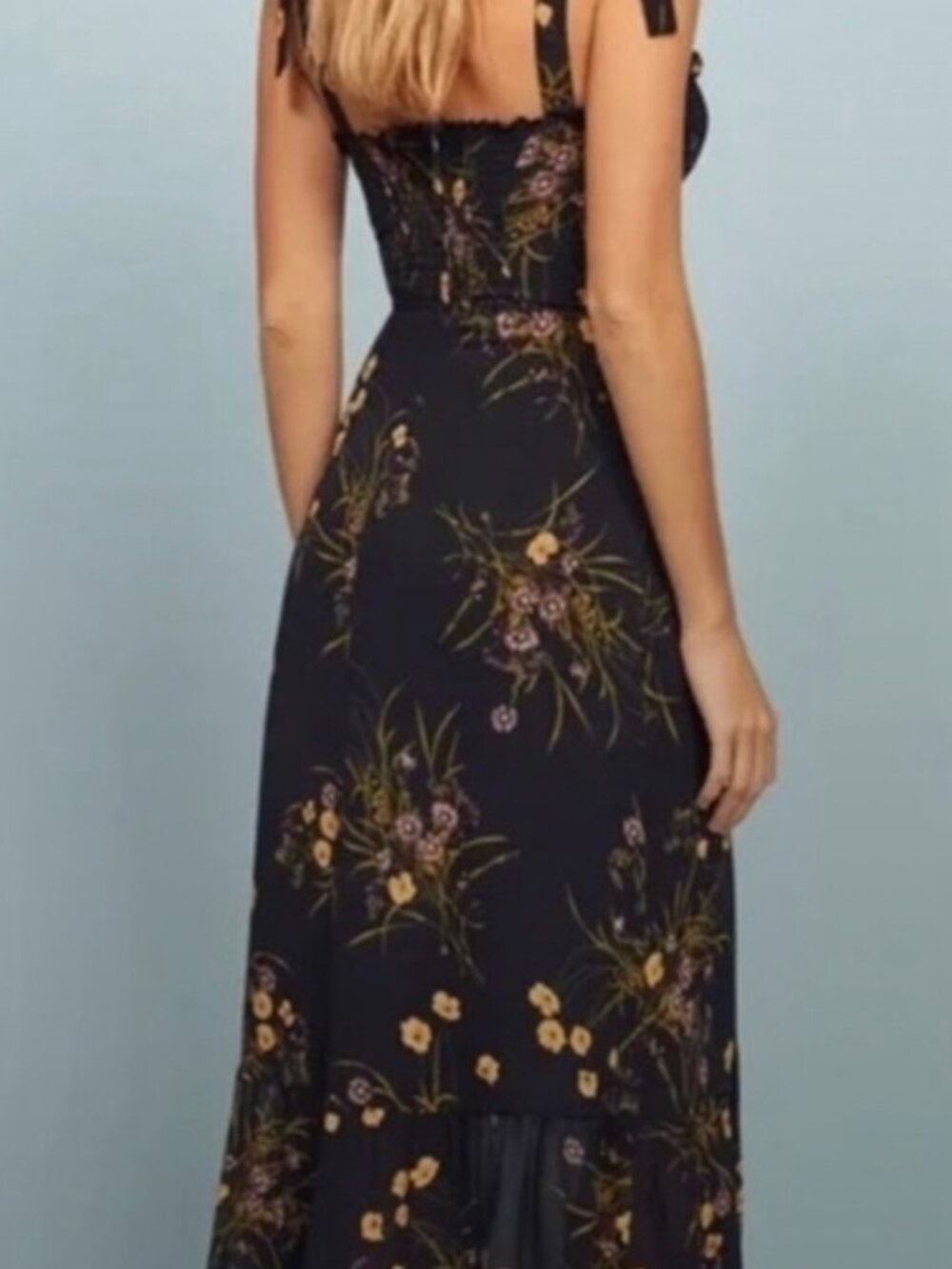 Reformation Midi Nikita Dress in Navy- Size 14 - Picture 2 of 8